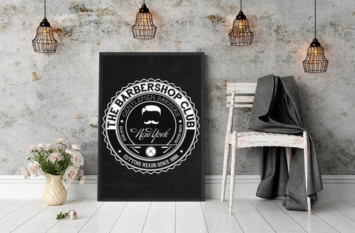 the Barber-Shop-Club black Schattenfugenrahmen Wohnzimmer