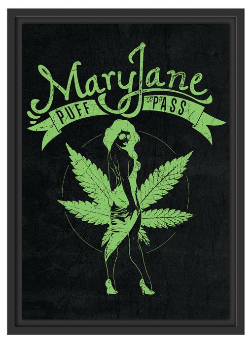 Mary Jane black Schattenfugenrahmen 55x40