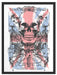 UK skull light Schattenfugenrahmen 80x60