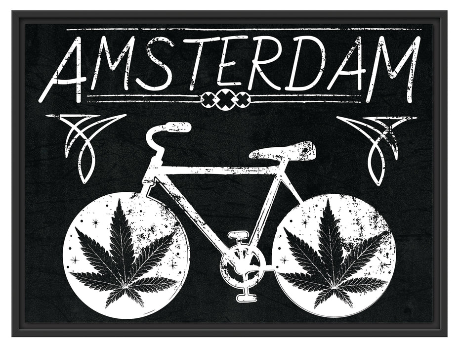 Amsterdam Black Schattenfugenrahmen 80x60