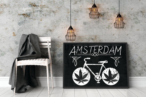 Amsterdam Black Schattenfugenrahmen Wohnzimmer