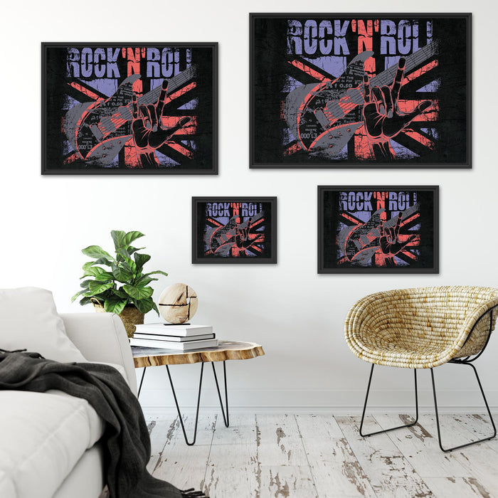 Rock n Roll Black Schattenfugenrahmen Dekovorschlag