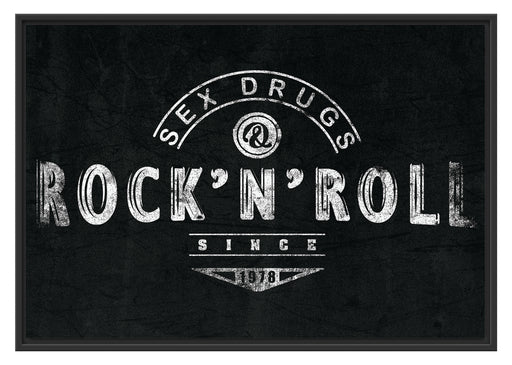 Sex Drugs RocknRoll Black Schattenfugenrahmen 100x70