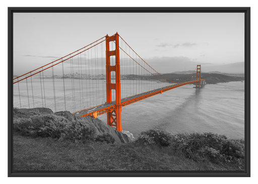 Golden Gate Bridge San Francisco Schattenfugenrahmen 100x70