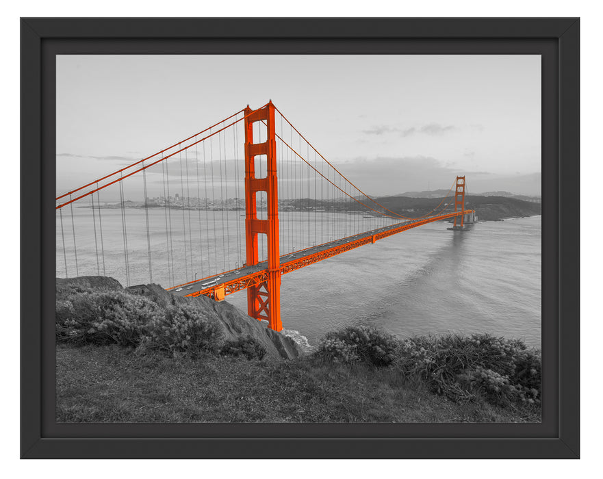 Golden Gate Bridge San Francisco Schattenfugenrahmen 38x30