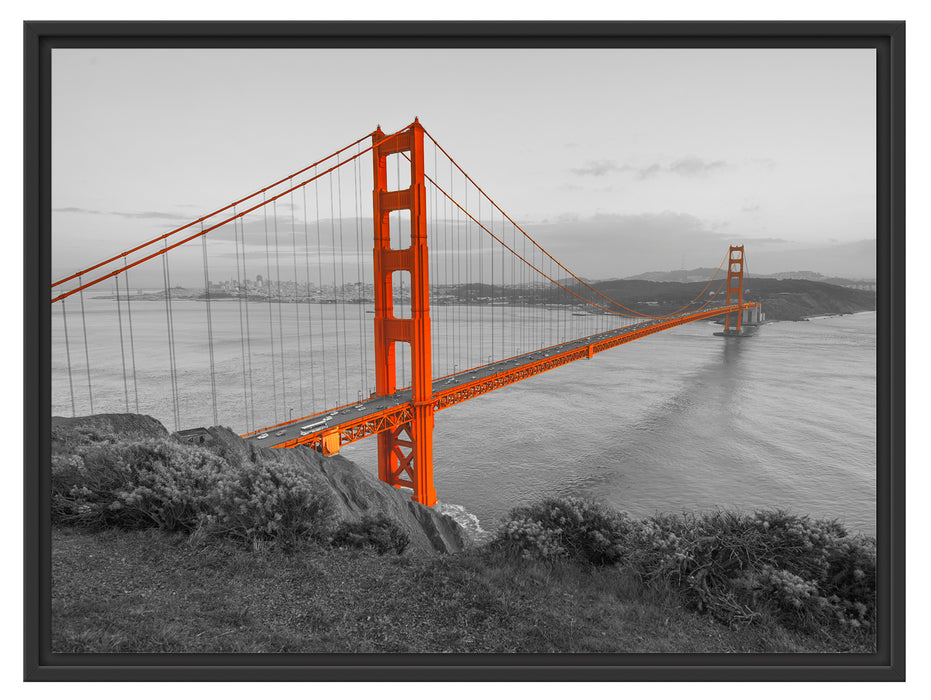 Golden Gate Bridge San Francisco Schattenfugenrahmen 80x60