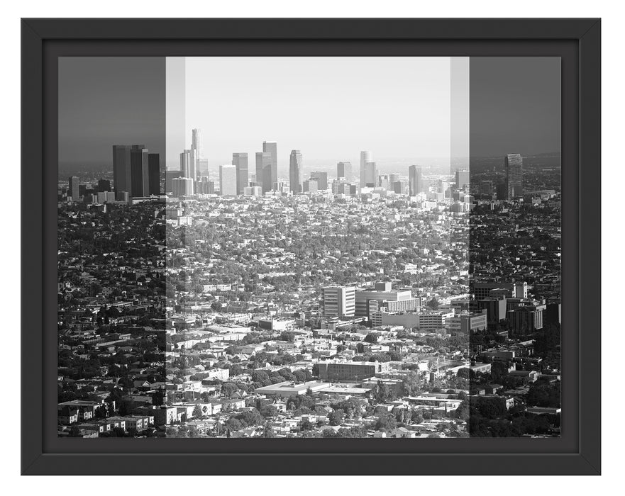Los Angeles Metropolitan Area Schattenfugenrahmen 38x30