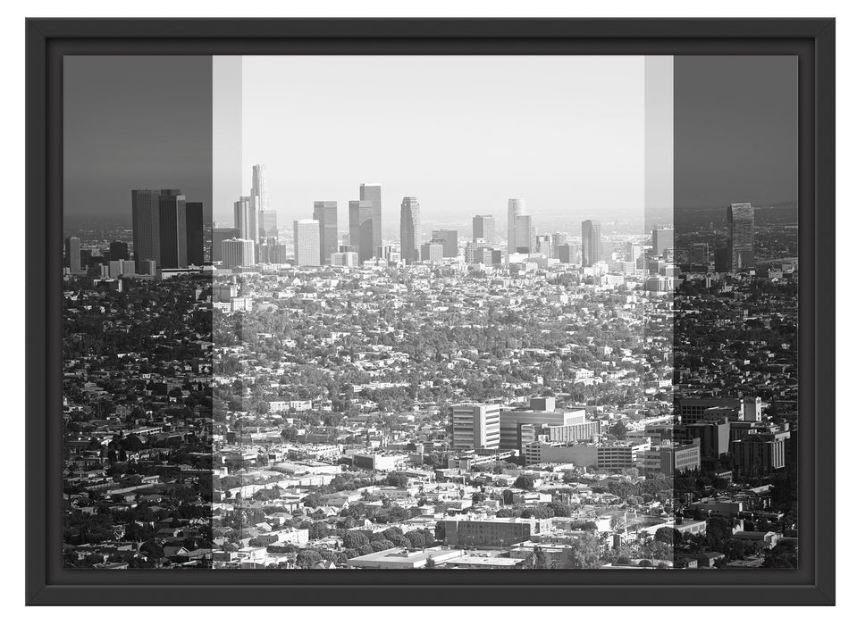 Los Angeles Metropolitan Area Schattenfugenrahmen 55x40