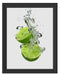 Leckere grüne Limetten im Wasser Schattenfugenrahmen 38x30