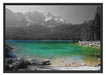 Eibsee vor der Zugspitze Schattenfugenrahmen 100x70