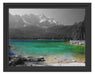 Eibsee vor der Zugspitze Schattenfugenrahmen 38x30