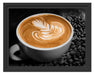 Dekor auf Kaffee Schattenfugenrahmen 38x30