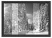Winterlandschaft mit Bäumen Schattenfugenrahmen 55x40