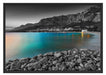 Strand in Makarska Kroatien Schattenfugenrahmen 100x70