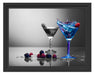 Blauer leckerer Cocktail Schattenfugenrahmen 38x30