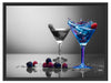 Blauer leckerer Cocktail Schattenfugenrahmen 80x60