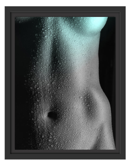 Erotischer Frauenkörper Schattenfugenrahmen 38x30