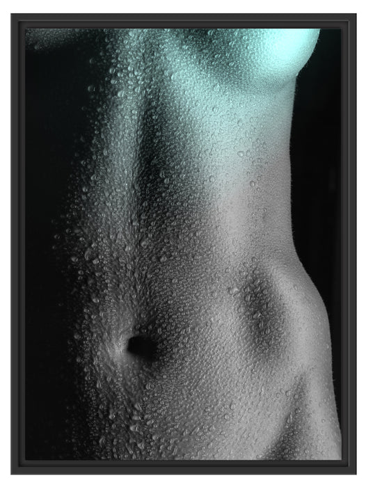Erotischer Frauenkörper Schattenfugenrahmen 80x60