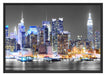 New York Skyline Schattenfugenrahmen 100x70