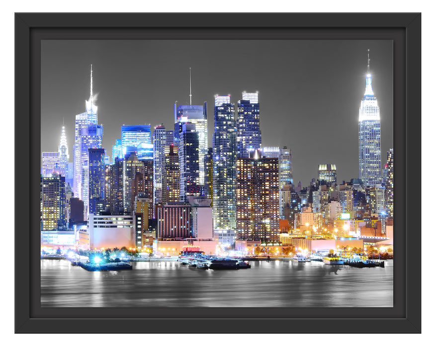 New York Skyline Schattenfugenrahmen 38x30