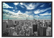 New York unter bewölktem Himmel Schattenfugenrahmen 100x70
