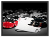 Spielkarten auf Pokertisch Schattenfugenrahmen 80x60