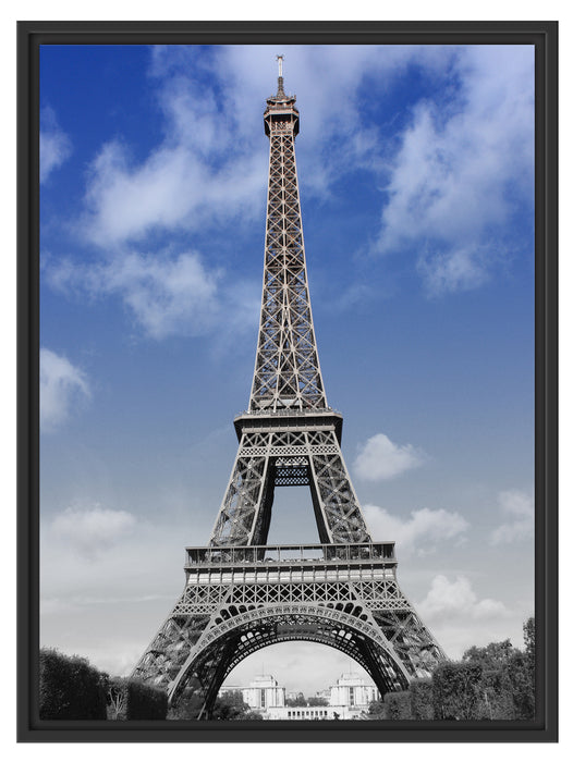 Eifelturm mit Himmel Paris Schattenfugenrahmen 80x60