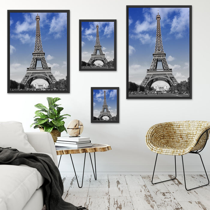 Eifelturm mit Himmel Paris Schattenfugenrahmen Dekovorschlag