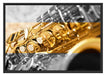 schimmerndes Saxophon Schattenfugenrahmen 100x70