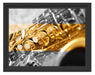schimmerndes Saxophon Schattenfugenrahmen 38x30