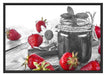 Erdbeeren Marmelade Schattenfugenrahmen 100x70