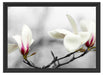 Magnolienblüten Schattenfugenrahmen 55x40