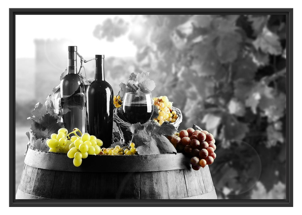 Pixxprint gemischte Auslese an Weintrauben, im Schwebe-Effekt Bilderrahmen