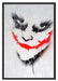 Joker Gesicht auf Spanplatte Schattenfugenrahmen 100x70