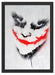 Joker Gesicht auf Spanplatte Schattenfugenrahmen 55x40