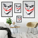 Joker Gesicht auf Spanplatte Schattenfugenrahmen Dekovorschlag