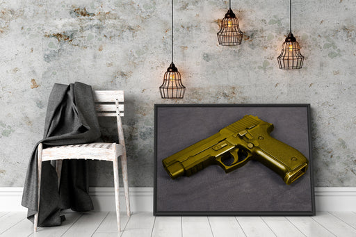 Pistolen Waffen Schattenfugenrahmen Wohnzimmer