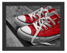 Coole Rote Schuhe Schattenfugenrahmen 38x30