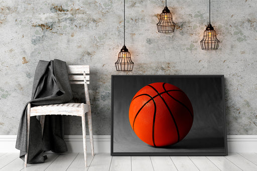 Basketball schwarzer Hintergrund Schattenfugenrahmen Wohnzimmer