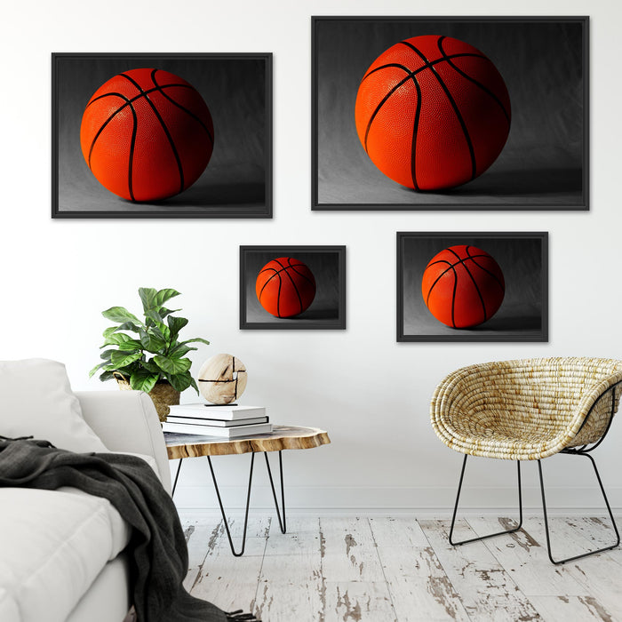 Basketball schwarzer Hintergrund Schattenfugenrahmen Dekovorschlag