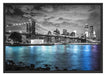 New York Skyline B&W Schattenfugenrahmen 100x70