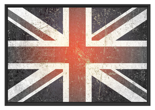 British Union Jack Schattenfugenrahmen 100x70
