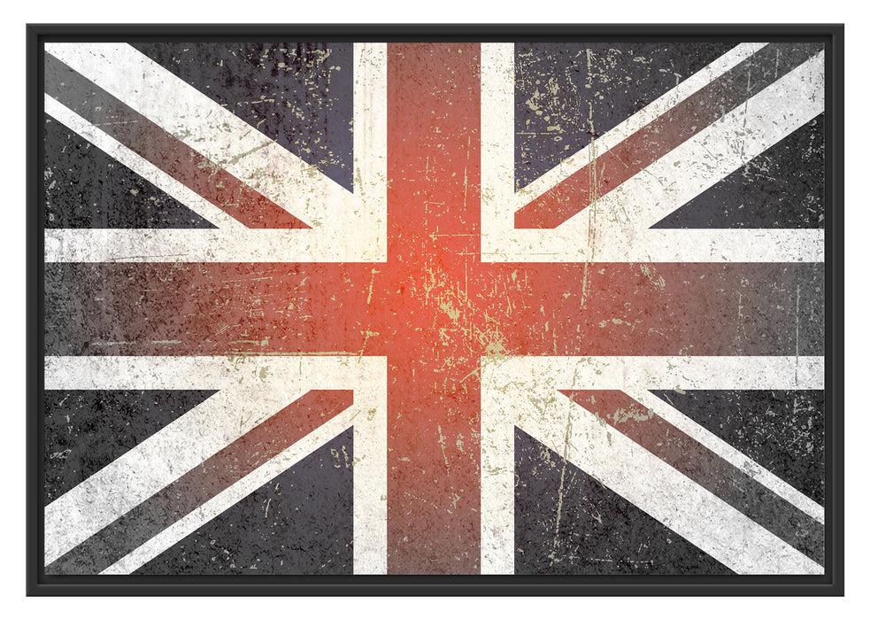 Pixxprint British Union Jack, im Schwebe-Effekt Bilderrahmen