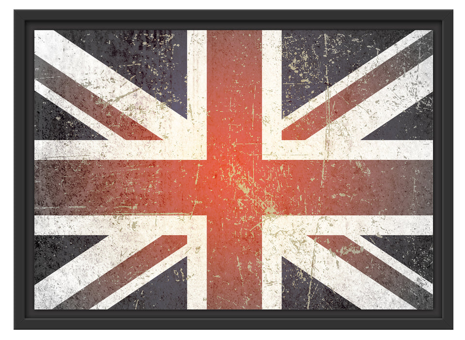 British Union Jack Schattenfugenrahmen 55x40