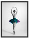 anmutige Ballerina im Tütü Schattenfugenrahmen 80x60