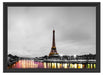 Eifelturm in Paris B&W Schattenfugenrahmen 55x40