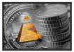 Illuminati Pyramide Dollar Schattenfugenrahmen 100x70