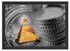 Illuminati Pyramide Dollar Schattenfugenrahmen 55x40