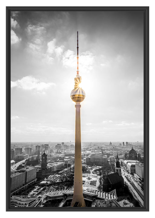 Berliner Fernsehturm Schattenfugenrahmen 100x70