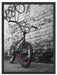 BMX Fahrrad Graffiti Schattenfugenrahmen 80x60